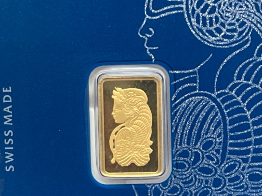 PAMP suisse 2.5g fine gold 999.9 gold bar in certification card - Image 2 of 4