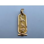 18ct gold Egyptian pendant (3.68g)