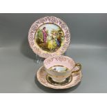 Ashley fine bone china (22kt gold) trio plate/cup/saucer