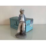 Lladro 4810 ‘boy with yacht’ in good condition and original box