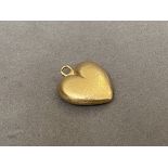 9ct Heart Shaped Charm - Weighing 2 grams