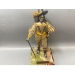 A Rare Birmingham, Mint plated bronze figure of ‘King Charles I’ limited edition 68/500, on heavy