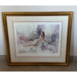 Signed Gordon King Limited Edition Print “Pandora”  with COA. Print 522/600 in frame. 41cm x 56cm