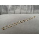 9ct Gold Bobble Ball Bead Chain - Weighing 4.06 grams - Measuring 40.5cm