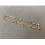 9ct Yellow Gold Mini Box Style Chain - Weighing 1.78 grams - 38cm in length