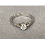 Stunning 9ct White Gold Diamond Solitaire Ring - Featuring a 0.25ct Stone - Weighing 2.14 grams -