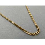 9ct gold Cuban link chain 62cms (8.8g)