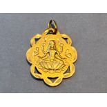 22ct gold Laxmi double sided pendant (2g)