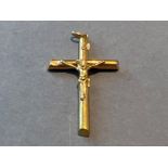 18ct gold Crucifix cross pendant (1.5g)