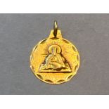 22ct gold Virgin Mary pendant (2.6g)