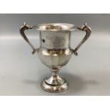 A hallmarked Birmingham 1936 small Trophy, weight 72.69 grams