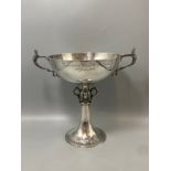 A hallmarked Birmingham 1937 silver large trophy, weight 430 grams