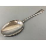 A silver large serving spoon hallmarked Sheffield 1927, weight 115 grams