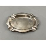 A silver hallmarked Birmingham 1945 small ashtray, weight 33.07 grams