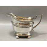 A antique silver sauce boat hallmarked Birmingham 1904, weight 110.92 grams