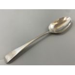 A antique hallmarked London 1804 silver serving spoon, weight 49.53 grams