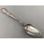 A antique hallmarked Dublin 1817 silver serving spoon, weight 97.98 grams
