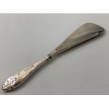 A sterling silver handled hallmarked Birmingham 1939 Shoehorn weight 34.42 grams