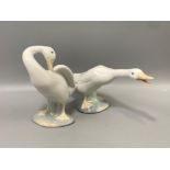 2x Lladro Geese both in good condition