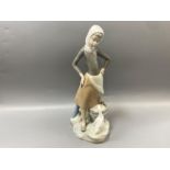 Lladro 4682 ‘Girl with milk pail’ by V. Martinez in good condition