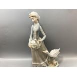 Lladro 4815 ‘Girl with Geese’ by V. Martinez in good condition