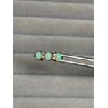 9ct Yellow Gold Fully Hallmarked Opal & CZ Ring Weighing 1.9 grams