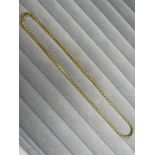 9ct Yellow Gold Hallmarked Fancy Flat Link Chain Weighing 5.56 grams Measuring 40cm in length