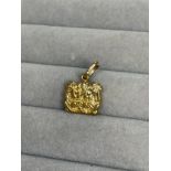 9ct Yellow Gold Three Monkey Charm Weighing 1.07 grams