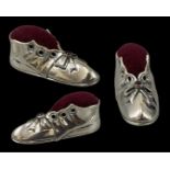 Sterling silver shoe pincushion, weight 13.22 grams