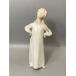 Lladro 4872 Stretching Girl in Nightgown in good condition