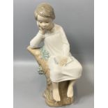 Lladro 4876 Thinking Little Boy in good condition