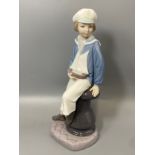 Lladro 4810 Boy with Sailing Boat in good condition