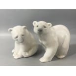 2x lladro polar bears to include 1207,1209 both in good condition