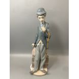 Lladro 5233 Charlie the Tramp with cane