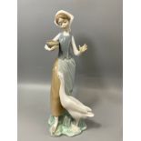 Lladro 1052 Girl With Duck in good condition