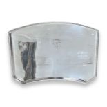 Large, silver plated tray with fancy edged design, stamped EPNS
