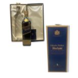 700ml Johnnie Walker Blue Label scotch whiskey, fully sealed and comes in original case and box