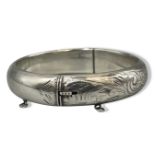 Silver, hallmarked Birmingham 1961, fancy design bangle, weighing 19.71 grams