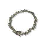 Three Silver CZ Set Tennis Bracelets all of different designs weighing 30 grams collectively The