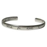 Gucci Silver 'Love Is Blind' Bangle weighing 13.4 grams