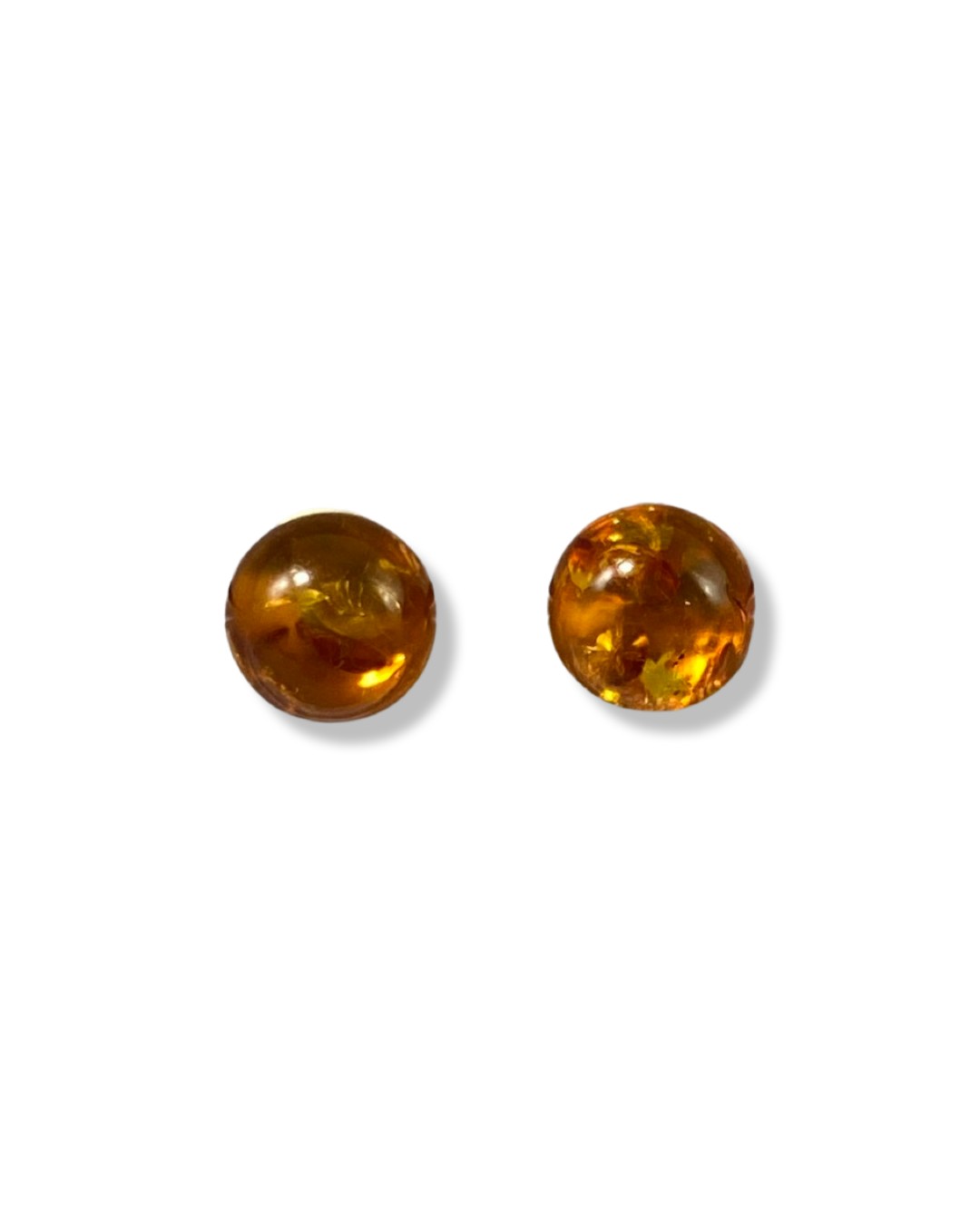 Pair of Silver and amber stud earrings weighing 1.14 grams and a pair of silver and Lapis Lazuli - Image 3 of 3