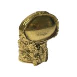 Yves Saint Laurent (YSL) Gold Tone Ring weighing 28.59 grams and measuring Size Q