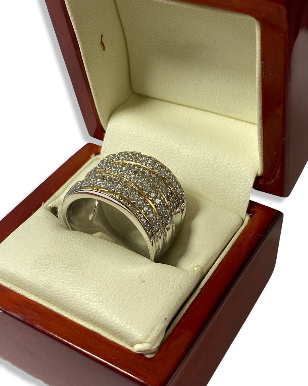 Collection of four boxed silver statement rings all set with different stones and in different - Image 4 of 5