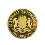 Somali 1000 shilling 1 ounce fine gold coin