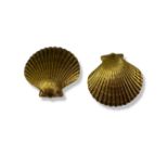 Yves Saint Laurent (YSL) gilt Shell fully marked earrings weighing 30.1 grams