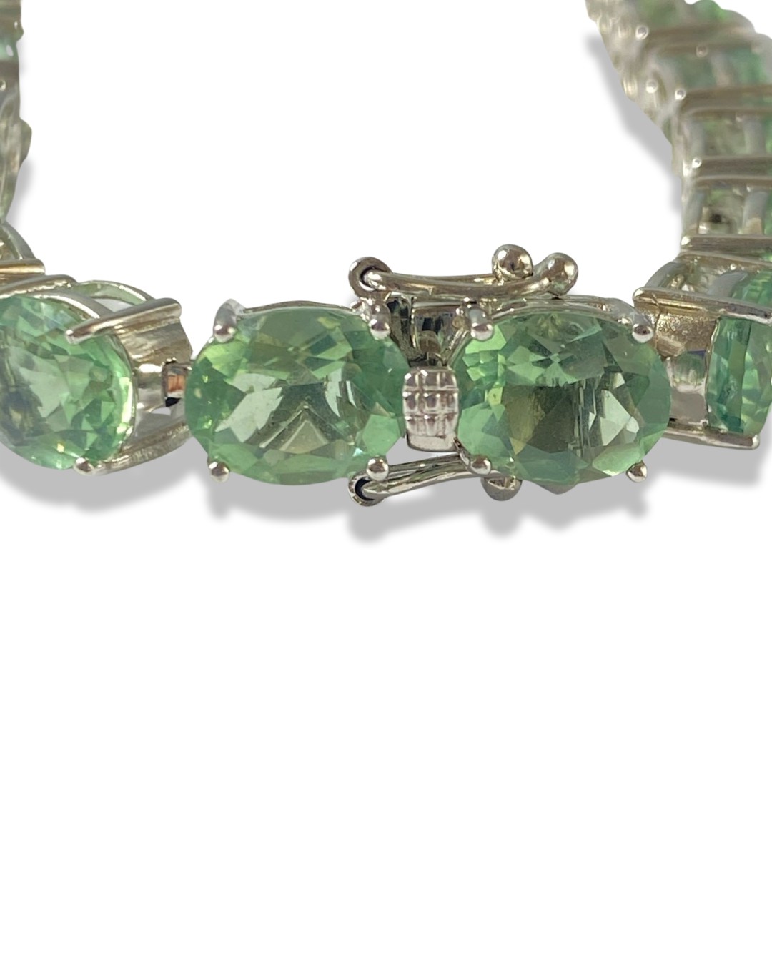 Pair of Silver Gemstone Set Rings alongside a Gemstone Set Tennis Bracelet By TGGC weighing 32.12 - Image 7 of 7