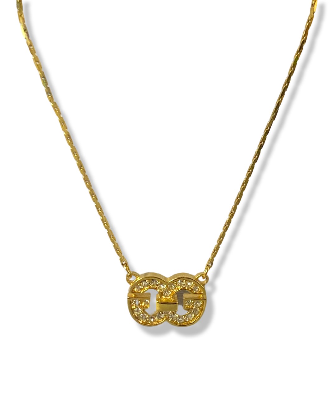 Givenchy Gold Tone 'G' Necklace weighing 7.37 grams measuring 38cm in length
