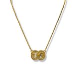 Givenchy Gold Tone 'G' Necklace weighing 7.37 grams measuring 38cm in length