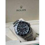 Rolex 2021 Sea-Dweller 50th Anniversary Stainless Steel Wristwatch Black Dial and full set.