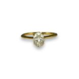 Certified Natural 1.01ct Oval Cut Diamond Ring in YG mount J colour Si1 Size M1/2 2.4 grams